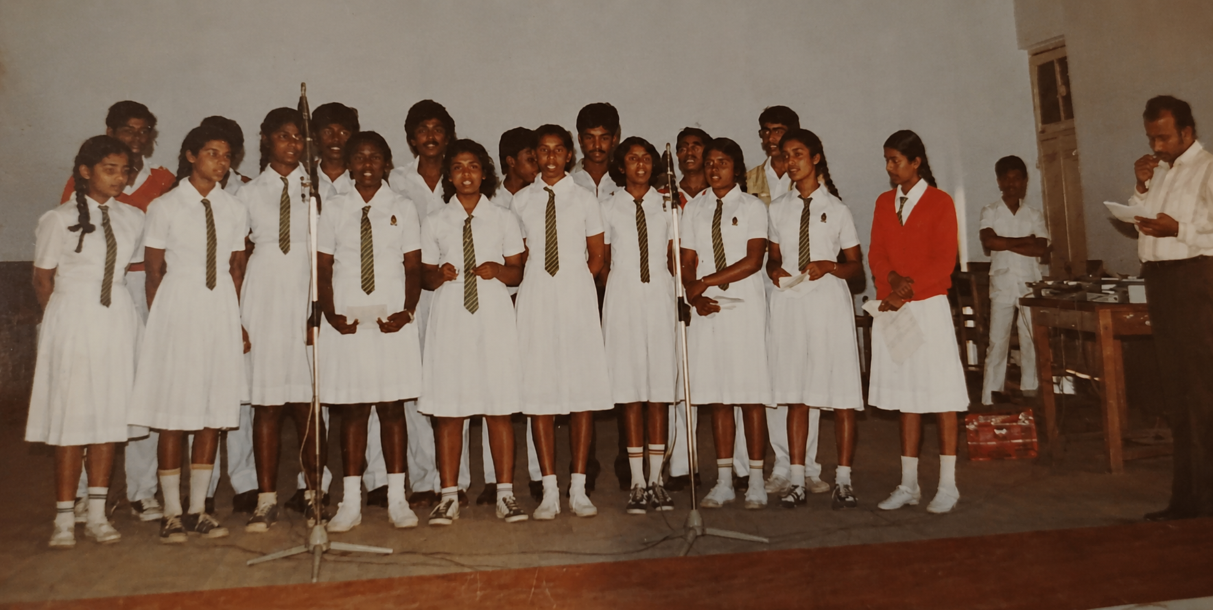 School choir performing on stage
